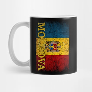 Moldova Flag Gift Women Men Children Moldova Retro Vintage Mug